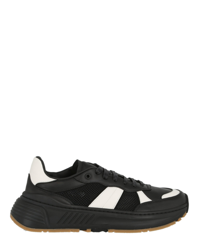 Bottega Veneta Mens Speedster Leather Sneakers In Black/white