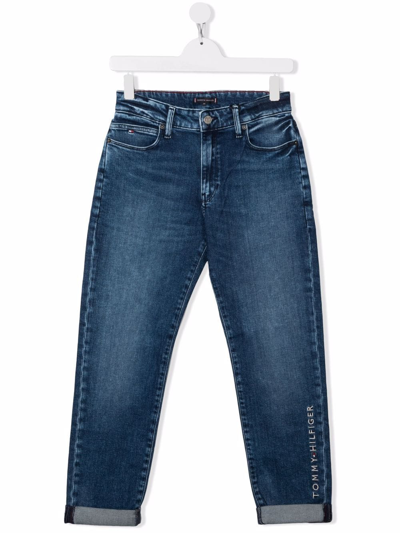 Tommy Hilfiger Junior Teen Straight-leg Jeans In Blue