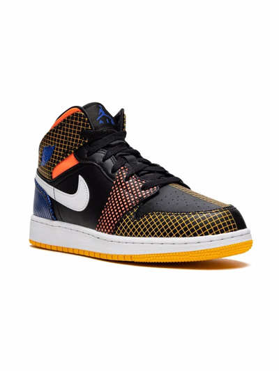 Jordan Kids' An 1 Mid Mmd Grid Sneakers In Black