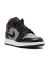 Jordan Air  1 Mid Lace-up Sneakers In Black