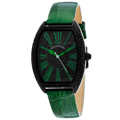 Christian Van Sant Chic Quartz Black Dial Ladies Watch Cv4846 In Black / Green