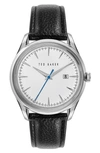 TED BAKER DAQUIR LEATHER STRAP WATCH, 40MM,BKPDQF1159I