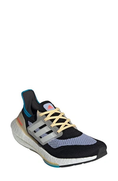 Adidas Originals Ultraboost 21 Primeblue Running Shoe In Core Black/ White/ Violet Tone