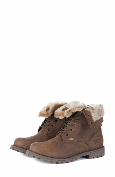 Barbour Hamsterly Faux Fur Lined Boot In Brown