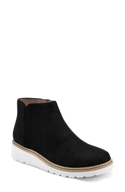 Aerosoles Quinn Bootie In Black Faux Suede