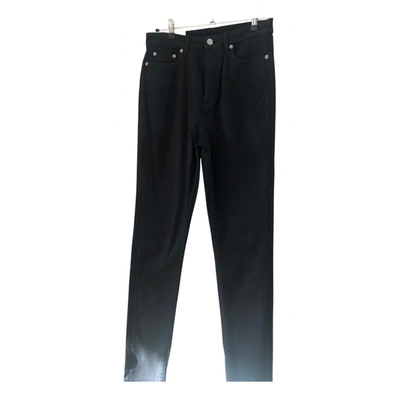 Pre-owned Blk Dnm Straight Pants In Black