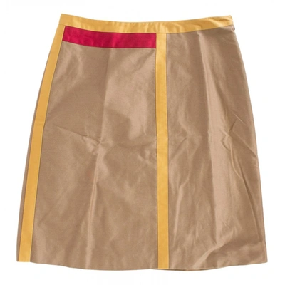 Pre-owned Prada Mini Skirt In Khaki