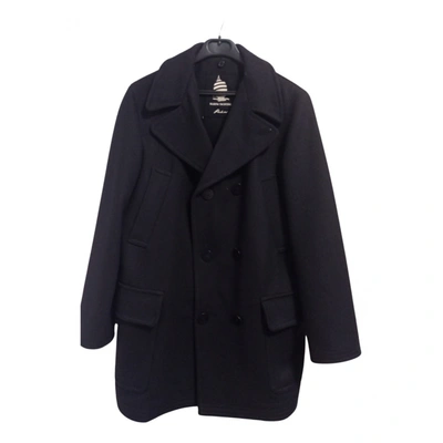 Pre-owned Marina Yachting Wool Parka In Black