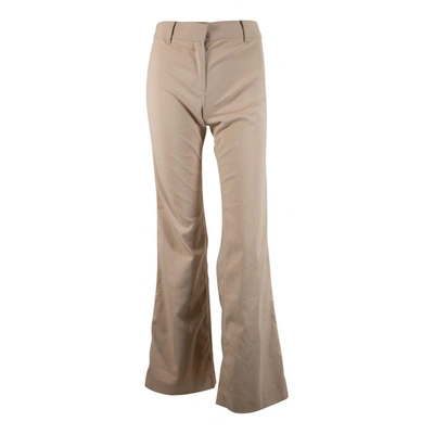 Pre-owned Theory Trousers In Camel
