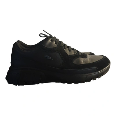Pre-owned Neil Barrett Leather Low Trainers In Black