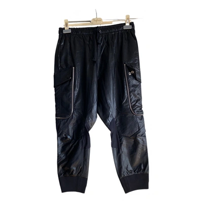 Pre-owned Faith Connexion Vegan Leather Trousers In Black