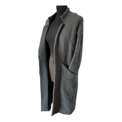 Pre-owned Roseanna Tweed Coat In Grey