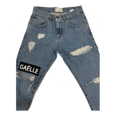 Pre-owned Gaelle Paris Straight Jeans In Blue