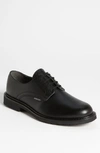 Mephisto Keaton Waterproof Plain Toe Derby In Black Pebble Grain
