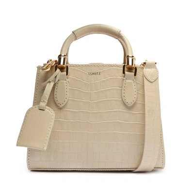 Schutz Mini Tote New Lorena Handbag In Eggshell