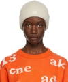 Acne Studios Beige Face Patch Beanie