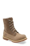 Timberland 6.5-inch Waterproof Faux Fur Lined Boot In Light Brown Nubuck