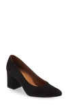 Paul Green Kami Pointed Toe Pump In Black Suede