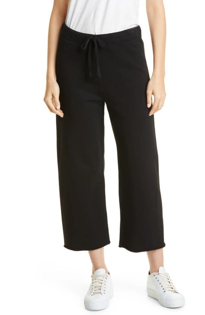 Frank & Eileen Wide Leg Crop Sweatpants In Black