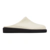 LE17SEPTEMBRE OFF-WHITE LEATHER SLIPPER LOAFERS