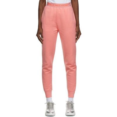 Stella Mccartney Unisex Tom Tosseyn Logo Tape Sweatpants In Apricot Sunset