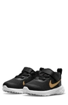 Nike Kids' Revolution 6 Sneaker In 002 Black/m Gold
