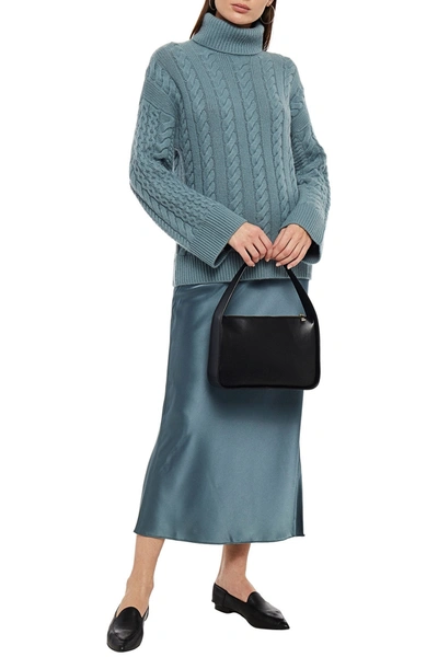 Naadam Cable-knit Wool And Cashmere-blend Turtleneck Jumper In Green