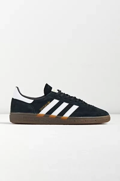 Adidas Originals Munchen Leather-trimmed Suede Sneakers In Black