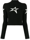 Perfect Moment Cable Underwear Sweater Black In Black