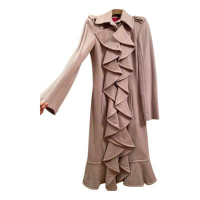Pre-owned Saint Laurent Wool Coat In Pink
