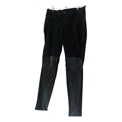 Pre-owned Rag & Bone Slim Pants In Black