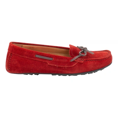 Pre-owned Bally Flats In Red