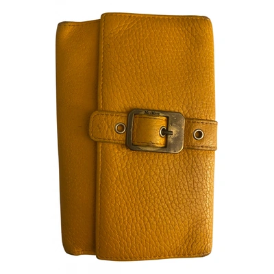 Pre-owned Max Mara Leather Wallet In Yellow