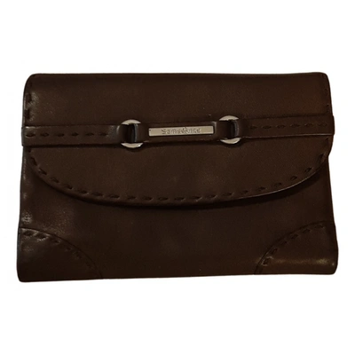 Pre-owned Samsonite Leather Wallet In Brown