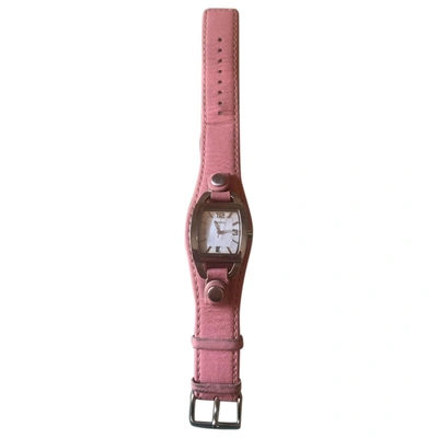 Pre-owned Fossil Watch In Pink