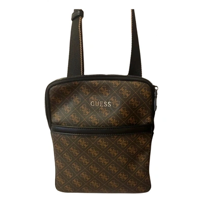 Pre-owned Guess Leather Bag In Black