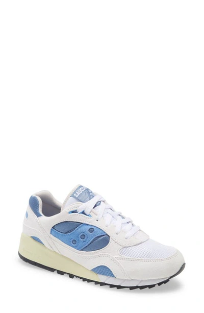Saucony Shadow 6000 Running Shoe In White/ Blue