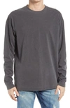 John Elliott University Long Sleeve Cotton T-shirt In Washed Black