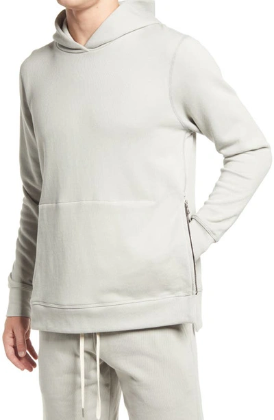 John Elliott Villain Slim Fit Fleece Hoodie In Concrete