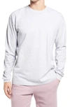 John Elliott University Long Sleeve Cotton T-shirt In Organic Grey
