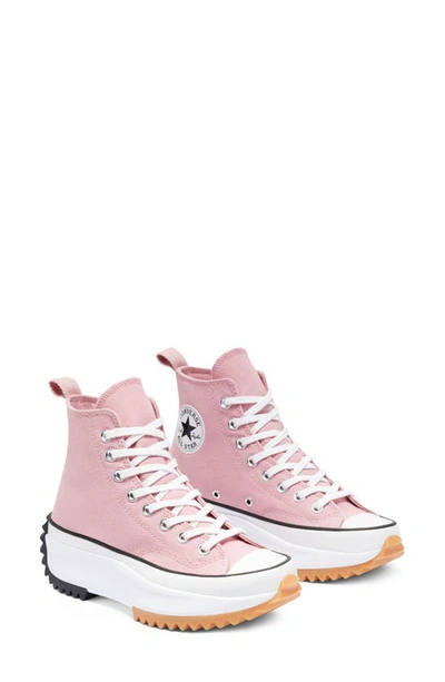 Converse Chuck Taylor(r) All Star(r) Run Star Hike High Top Platform Sneaker In Lotus Pink/white/black