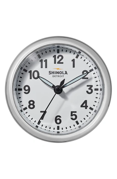 Shinola Desk Clock In White