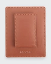 Royce New York Magnetic Money Clip Wallet In Tan