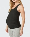 Beyond Yoga Racerback Maternity Camisole In Darkest Night