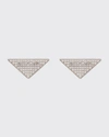 Prada Crystal Logo Symbole Stud Earrings In F0t7o Cristal