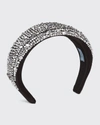 Prada Women's Crystal-embellished Satin Headband In F063r Metal