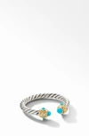 David Yurman Women's Renaissance Ring With 14k Yellow Gold & Diamonds In Turquoise