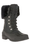 Kamik Sienna F 2 Genuine Shearling Trim Waterproof Boot In Bk2-black