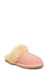 Minnetonka Genuine Sheepskin Slipper In Pink Blush