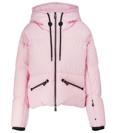 Moncler Allesaz Stretch-trimmed Quilted Shell Down Jacket In Pink